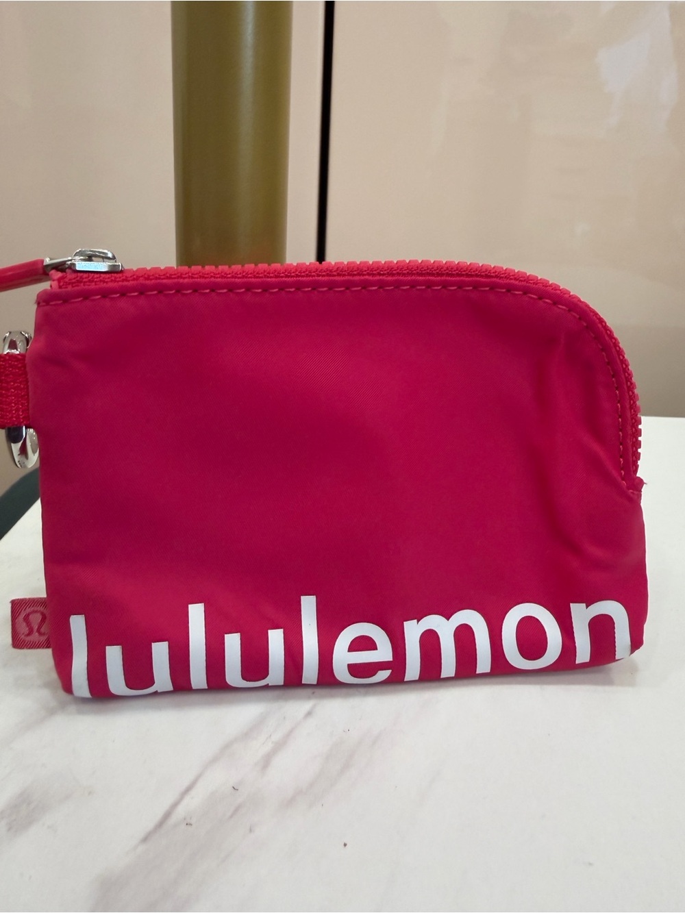 lululemon Pink Zip Coin Pouch